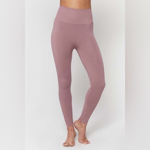 Spiritual Gangster Pants - Spiritual Gangster Mauve Pink Icon Seamless High Waist Leggings size XS/S EUC